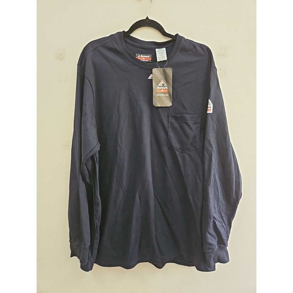 New Bulwark Pullove Long Sleeve T Shirt  FR Pocket NWT 2Xl